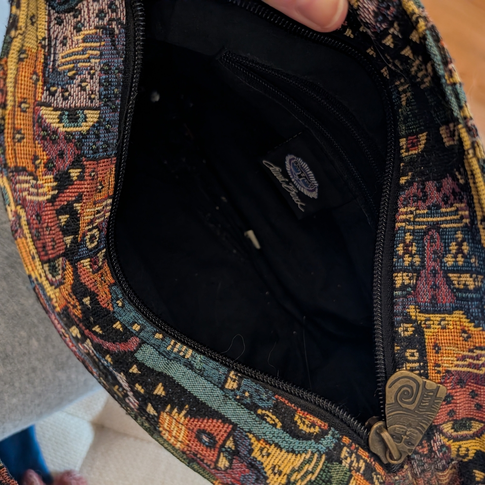 Laurel Burch Multicolor Cat Pattern Shoulder Bag - image 7